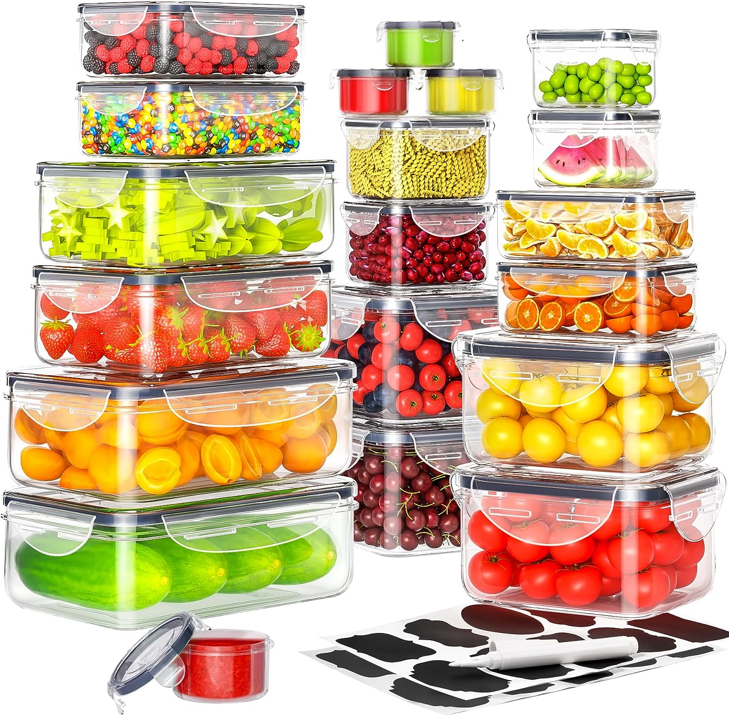 40 PCS Food Storage Containers Review