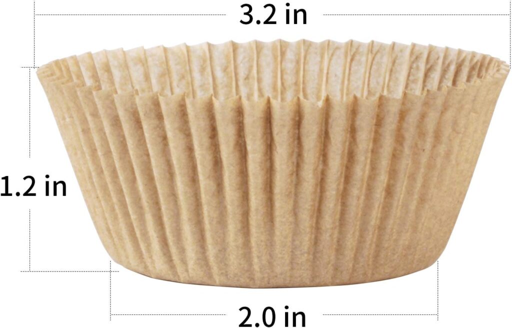 Caperci Standard Natural Cupcake Liners 500 Count, No Smell, Food Grade  Grease-Proof Baking Cups Paper