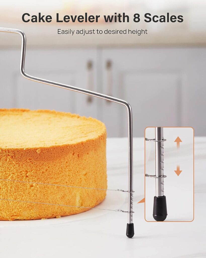 Kootek 144pcs Cake Pan Set with Removable Base, Cake Decorating Supplies with 3 Round Nonstick Bakeware Springform Pans (4 7 9), Numbered Icing Piping Tips and Other Baking Supplies for Cheesecake