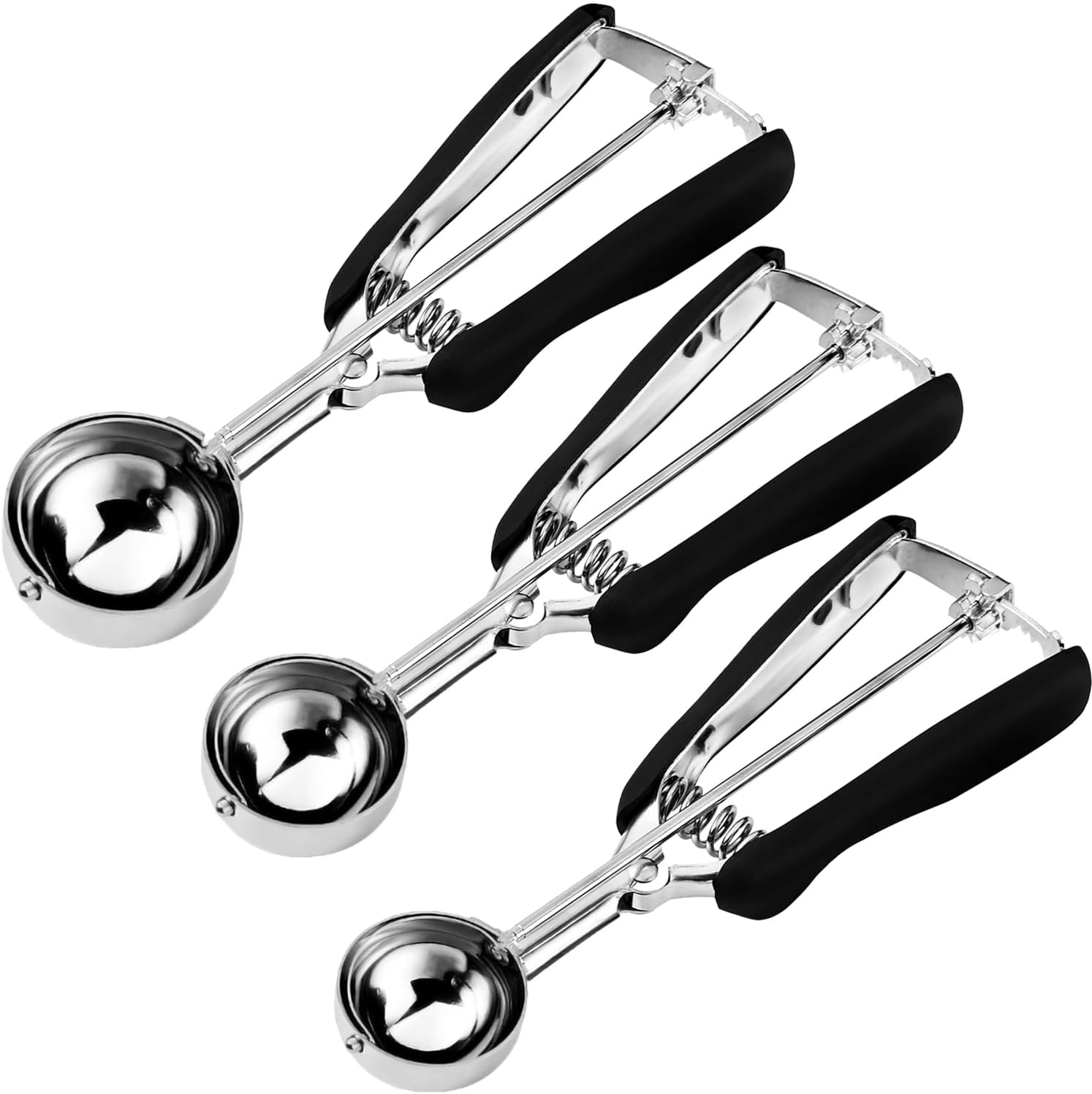 Cookie scoop set with trigger release mechanism
