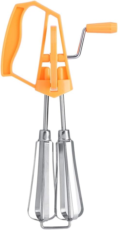 Hand-Cranked Egg Beater Stainless steel hand crank egg beater whisk