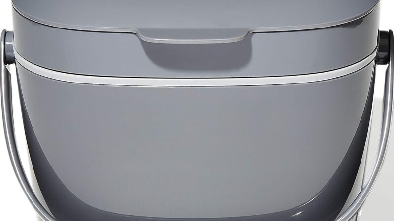 OXO Good Grips Easy-Clean Compost Bin in charcoal