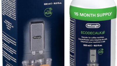 De'Longhi EcoDecalk coffee machine descaler 500ml bottle and box