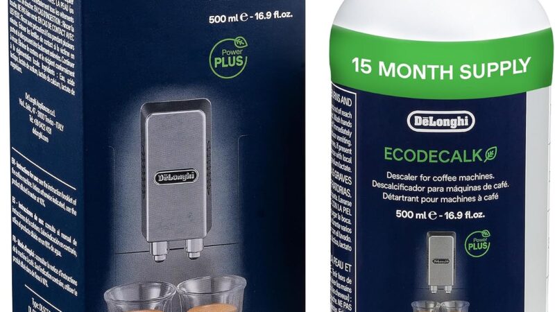 De'Longhi EcoDecalk coffee machine descaler 500ml bottle and box