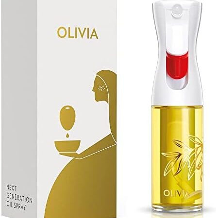 Flairosol Olivia glass oil sprayer next to its box