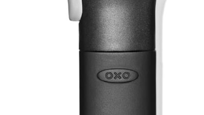 OXO Good Grips Smooth Edge can opener in black with oversized turning knob