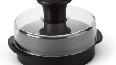 Weber Original Burger Press with clear lid and black base