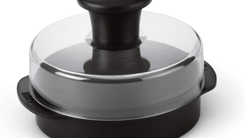 Weber Original Burger Press with clear lid and black base