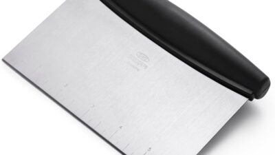 OXO Good Grips stainless steel bench scraper with measurement markings