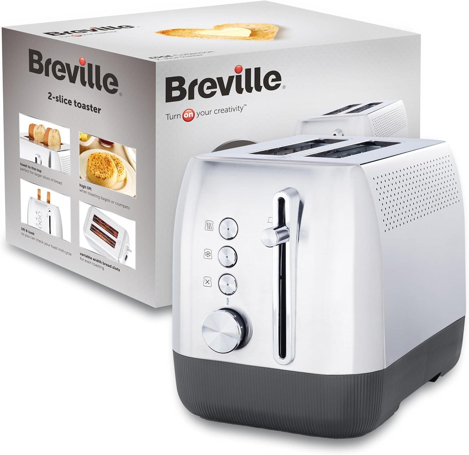Breville Edge deep chassis 2 slice toaster