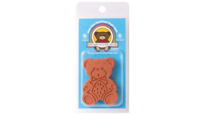 Brown Sugar Bear terracotta sugar saver in its blue retail packaging