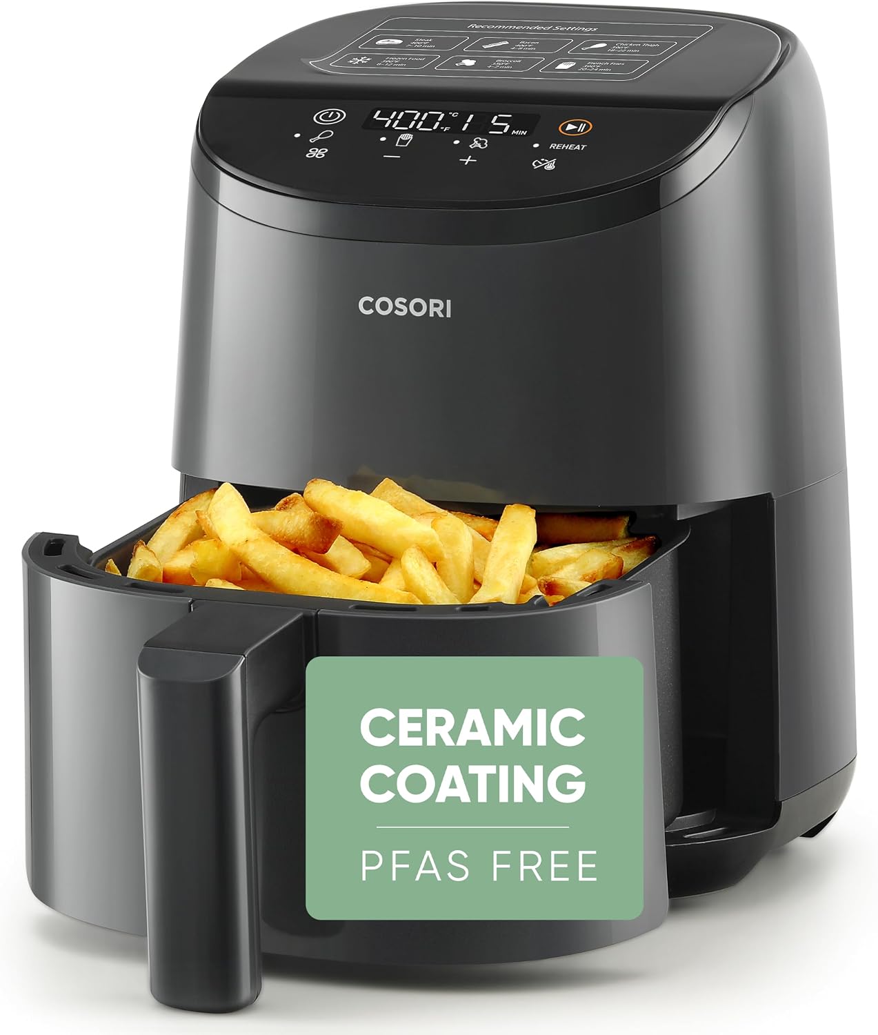 Cosori Small Air Fryer 2L in matt black Cosori Small Air Fryer 2L in matt black