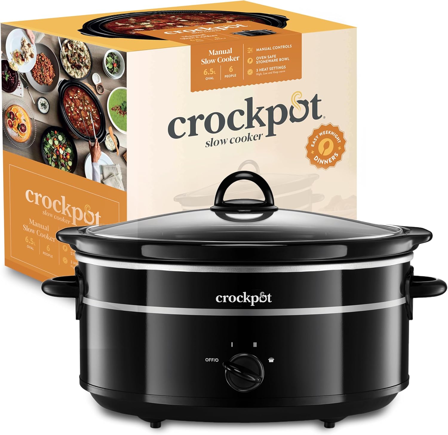 Crock-Pot 6.5 litre slow cooker SCV655B in black