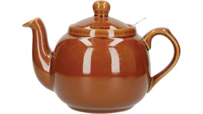 London Pottery Farmhouse 4 cup teapot in glossy Rockingham brown