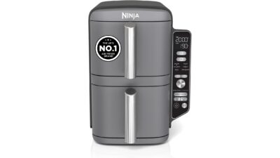 Ninja Double Stack XL 9.5L two-drawer air fryer in grey
