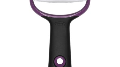 OXO Good Grips Large Vegetable Y Prep Peeler with a wide stainless steel blade and black non-slip handle