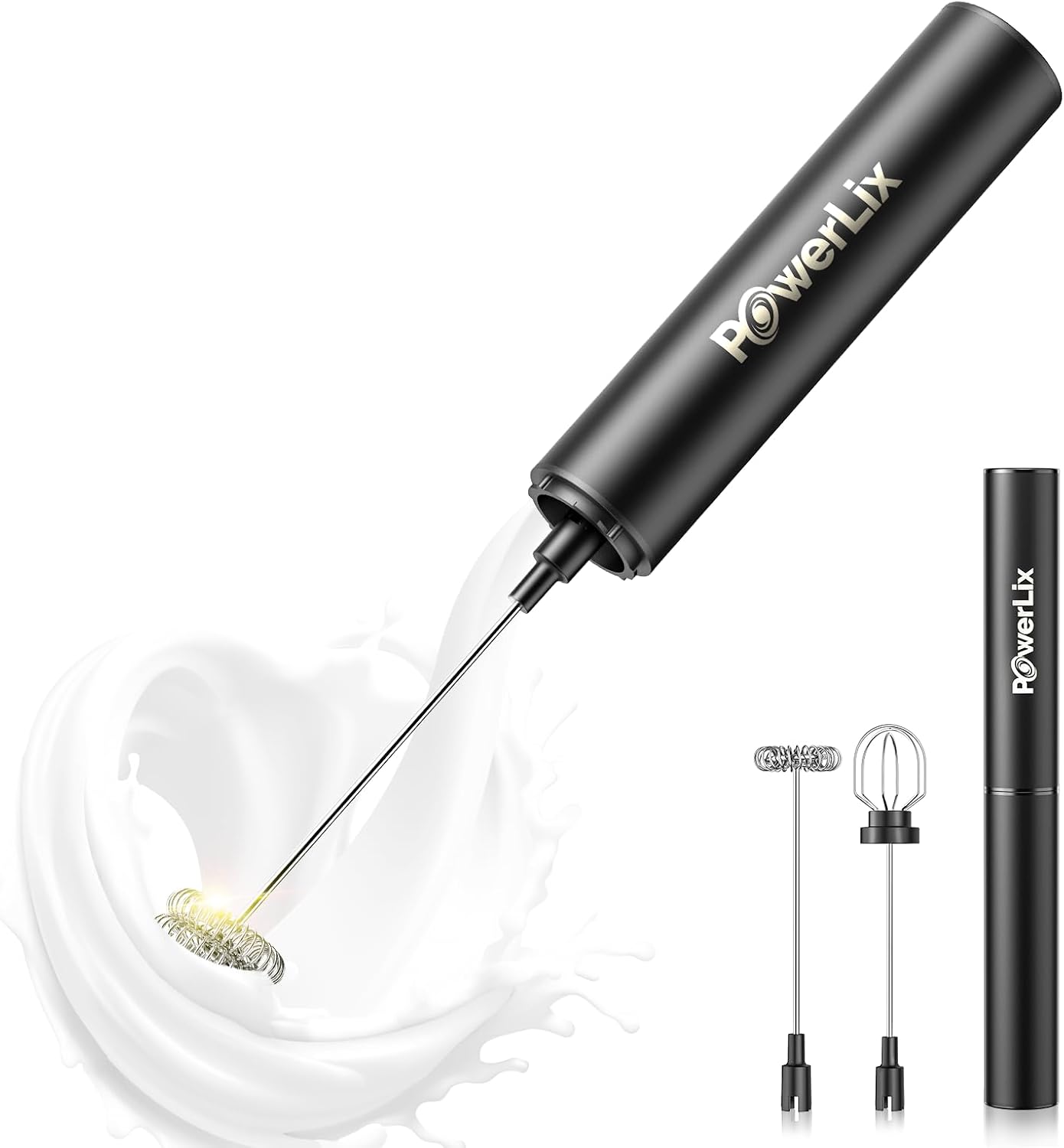 POWERLIX Pro 3-in-1 rechargeable handheld milk frother POWERLIX Pro 3-in-1 rechargeable handheld milk frother