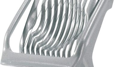 Westmark stainless steel wire egg slicer with grey cast aluminium base